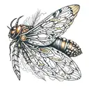 cicada wings tattoo design idea