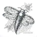 cicada wings tattoo design idea