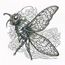 cicada wings tattoo design idea