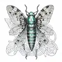 cicada wings tattoo design idea