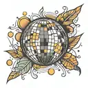 disco ball tattoo design idea