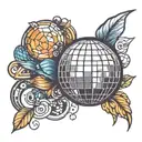 disco ball tattoo design idea