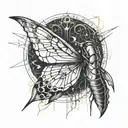 Cicada wings tattoo design idea