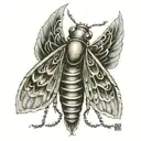 Cicada wings tattoo design idea
