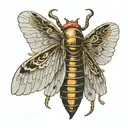 Cicada wings tattoo design idea
