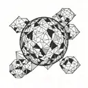 disco ball tattoo design idea