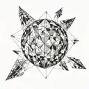 disco ball tattoo design idea