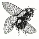 Cicada wings tattoo design idea
