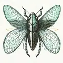 Cicada wings tattoo design idea