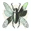 Cicada wings tattoo design idea