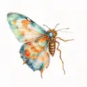 Cicada wings tattoo design idea