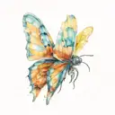 Cicada wings tattoo design idea