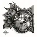 disco ball tattoo design idea