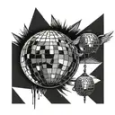 disco ball tattoo design idea