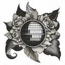 disco ball tattoo design idea