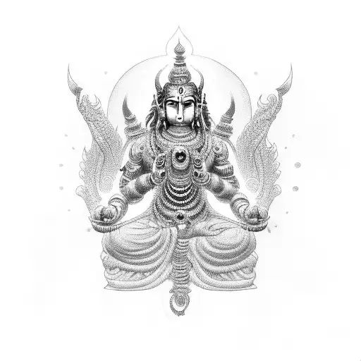 Vishnu  tattoo design idea