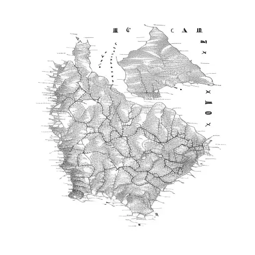 outline of a map of california integrated with a outline of a map of punjab tattoo design idea