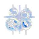 Blueprint of a skyscraper with gears incorporated into the design tattoo design idea