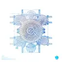 Blueprint of a skyscraper with gears incorporated into the design tattoo design idea