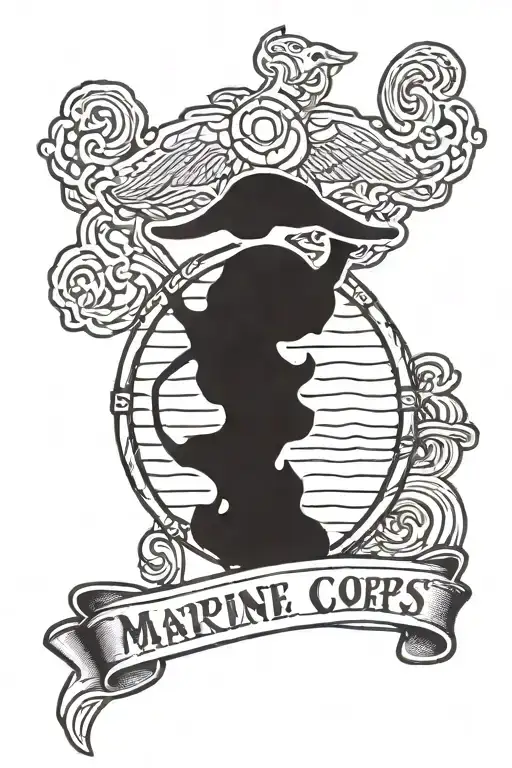 Marine Corps Emblem tattoo design idea