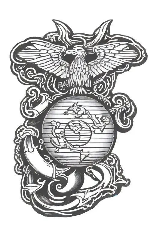 Usmc tattoo design idea
