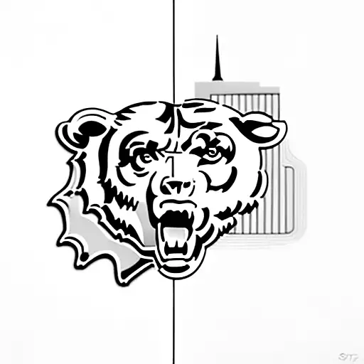 chicago bears tattoo design idea
