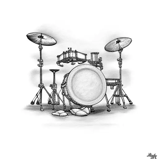 Drums tattoo design idea
