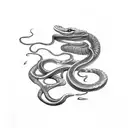 snake with trunks's sword tattoo design idea