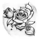 Shrek with roses tattoo design idea