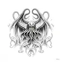 cthulhu hand  tattoo design idea
