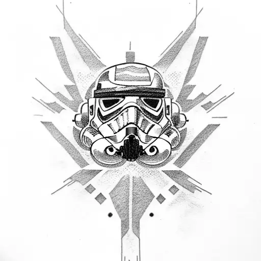 star wars simple tattoo design idea