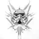 star wars simple tattoo design idea