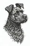 black miniature schnauzer dog tattoo design idea