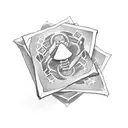 cards dice tattoo design idea