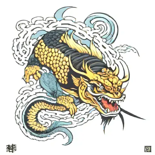 Intelligence opposite to destruction tattoo design idea