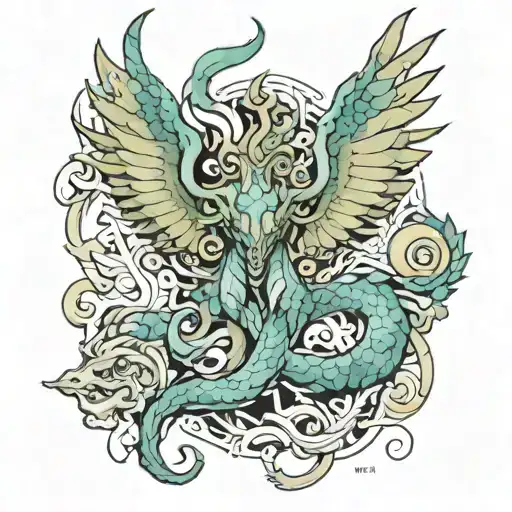 tiamat tattoo design idea