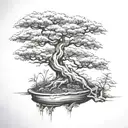 bonsai tree tattoo design idea