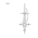 a sword, cybersigilism, with occult theme tattoo design tattoo design idea