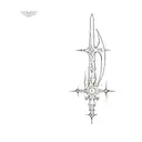 a sword, cybersigilism, with occult theme tattoo design tattoo design idea