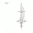 a sword, cybersigilism, with occult theme tattoo design tattoo design idea