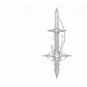 a sword, cybersigilism, with occult theme tattoo design tattoo design idea