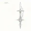 a sword, cybersigilism, with occult theme tattoo design tattoo design idea