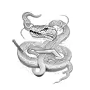 sword and snake tattoo design idea