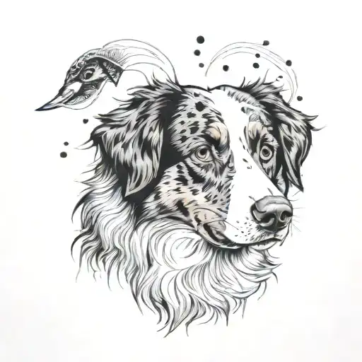 aries surgeon aviendha art australian shepherd kind hurt  tattoo design idea