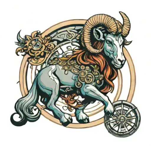 Design a tatto Aries redhead wheel of time artist doctor kind tough tattoo design idea