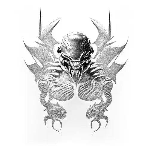 predator tattoo design idea