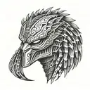 predator mask tattoo design idea