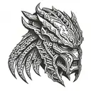 predator mask tattoo design idea