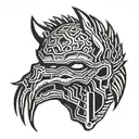 predator mask tattoo design idea