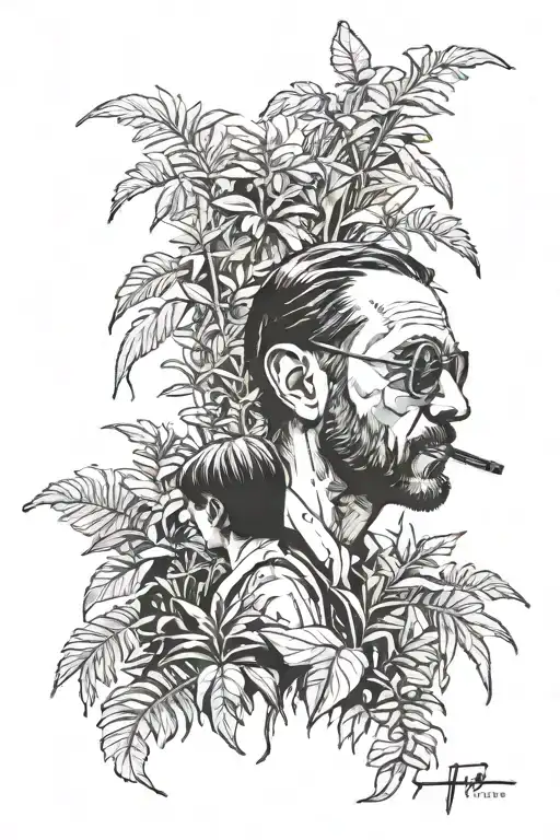 Leon the professional movie plant tattoo design idea